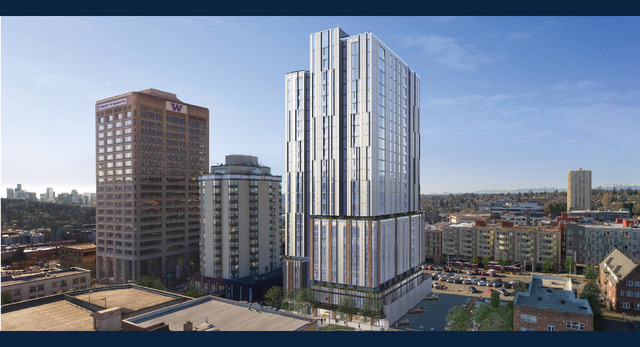 HUB U District Seattle building rendering